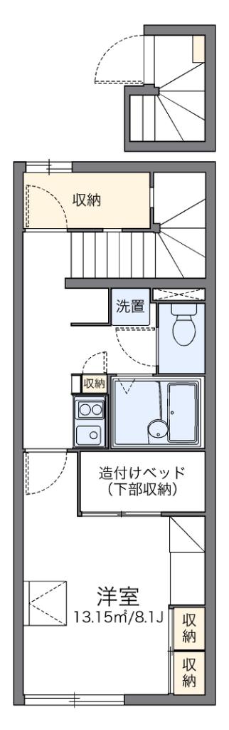 レオパレスアインス(1K/2階)の間取り写真