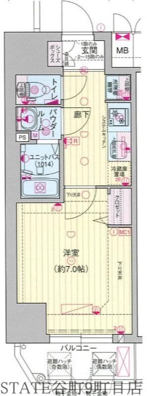 プレサンス天王寺デルニエ(1K/6階)の間取り写真