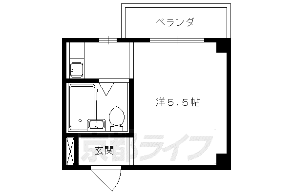 ドミール東野(1K/1階)の間取り写真