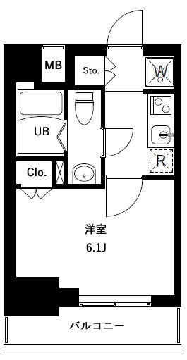 アーバンパークお花茶屋(1K/9階)の間取り写真