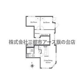 ルクレ馬込(2LDK/5階)の間取り写真