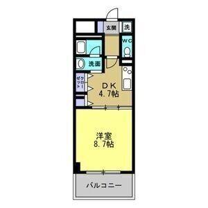 ACCESS28(1DK/2階)の間取り写真