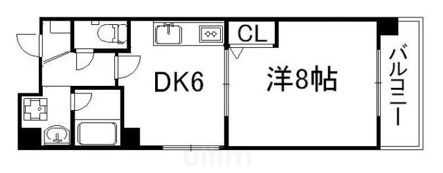 プラネシア星の子四条烏丸(1DK/5階)の間取り写真