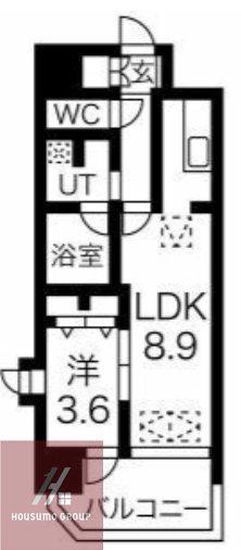 ノース VILLAGE 伍番館(1LDK/4階)の間取り写真