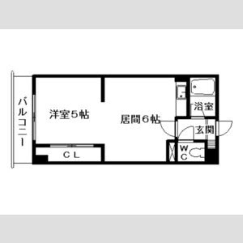 MOREHONGO(1DK/8階)の間取り写真