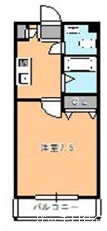 プレアール県庁前(1K/8階)の間取り写真