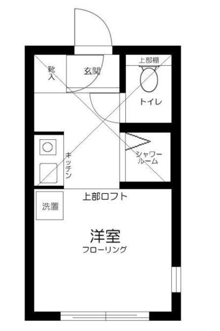 ラプレ下丸子(ワンルーム/1階)の間取り写真