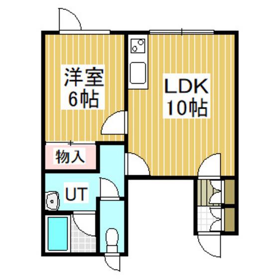 苫小牧マリン館(1LDK/1階)の間取り写真