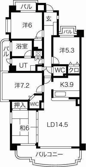ユーフォリア八事桜ヶ丘(4LDK/4階)の間取り写真