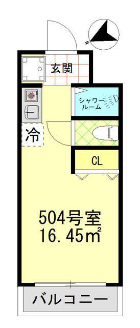日本橋ロイヤルプラザ(ワンルーム/5階)の間取り写真