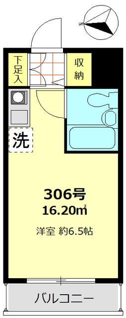 エクセレント蒲田(ワンルーム/3階)の間取り写真