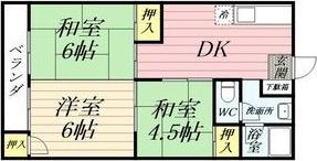 ナカシマビル(3DK/3階)の間取り写真