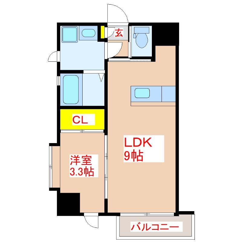 RAISE GARDEN(1LDK/2階)の間取り写真