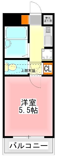 共立リライアンス豊田B(1K/3階)の間取り写真