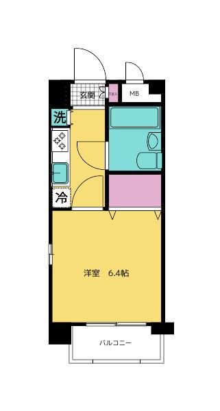 AS ONE 東蒲田レジデンス(ワンルーム/3階)の間取り写真