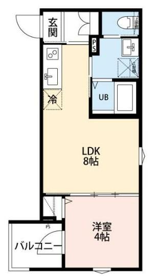 ヘゼリヒフラット(1LDK/1階)の間取り写真