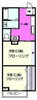 ガーデンプラザ(2K/1階)の間取り写真