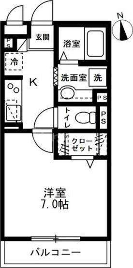ダイワプレミア当代島 II(1K/3階)の間取り写真