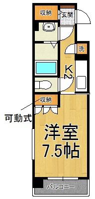 スクエアーズ鎌倉(1K/2階)の間取り写真