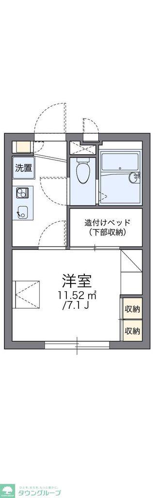 レオパレス豊藤II(1K/2階)の間取り写真
