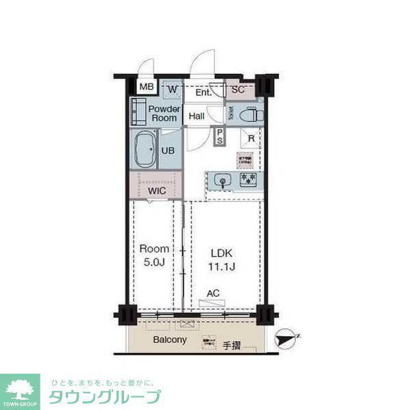 ラグゼナ東陽町(1LDK/3階)の間取り写真