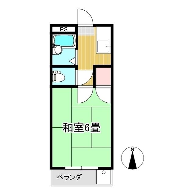 クリオコート小原 A棟(1K/3階)の間取り写真