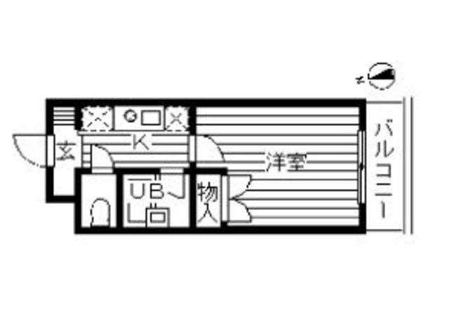 フローラル宮崎台(1K/3階)の間取り写真