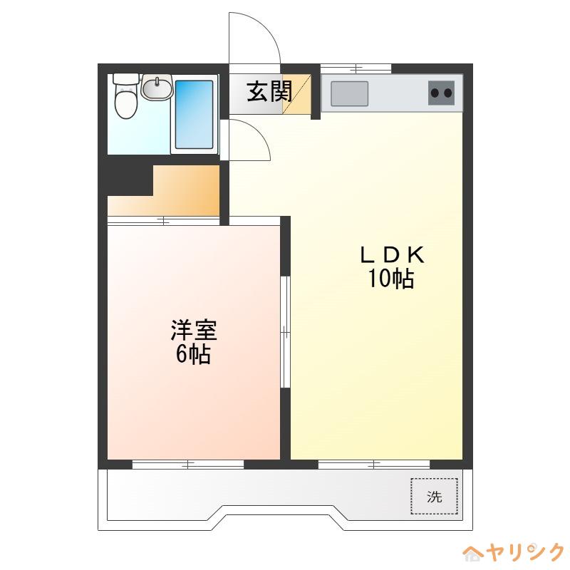 セントール原(1LDK/5階)の間取り写真