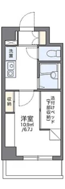 レオパレス宇田川町マンション(1K/4階)の間取り写真