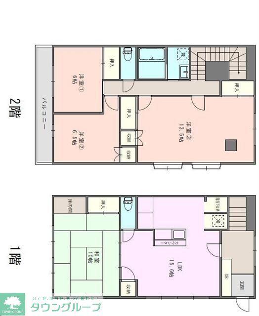 サンハイツ櫻台(4LDK/1階)の間取り写真