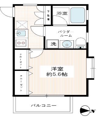 ヴィーブ本郷(1K/7階)の間取り写真