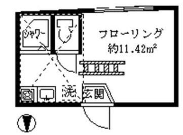グレースモード(ワンルーム/2階)の間取り写真