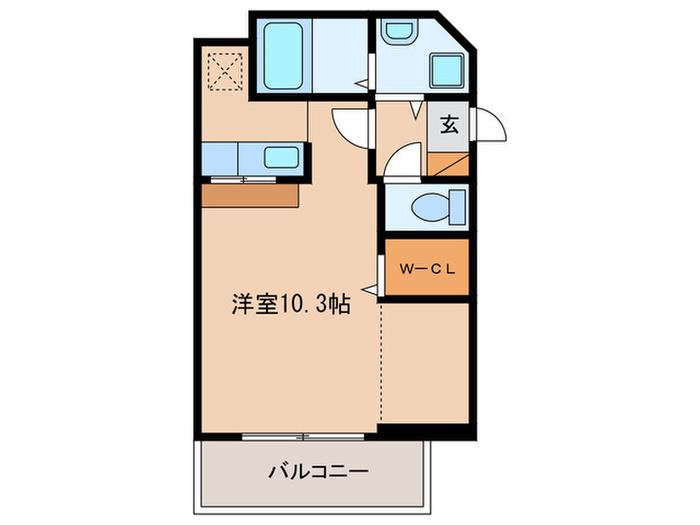 ハイアート姪浜II(ワンルーム/5階)の間取り写真