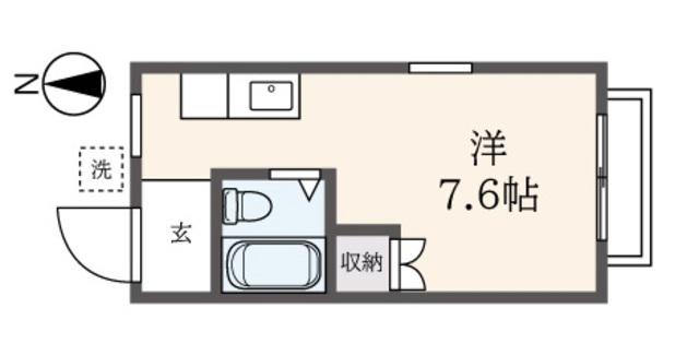 シティコーポII(ワンルーム/2階)の間取り写真
