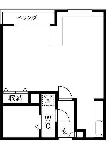 ハウスオブリザ平岸壱番館(1LDK/1階)の間取り写真