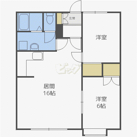 ラミアール花川(2LDK/2階)の間取り写真