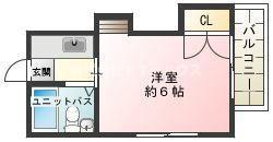 コーポいつき(1K/1階)の間取り写真