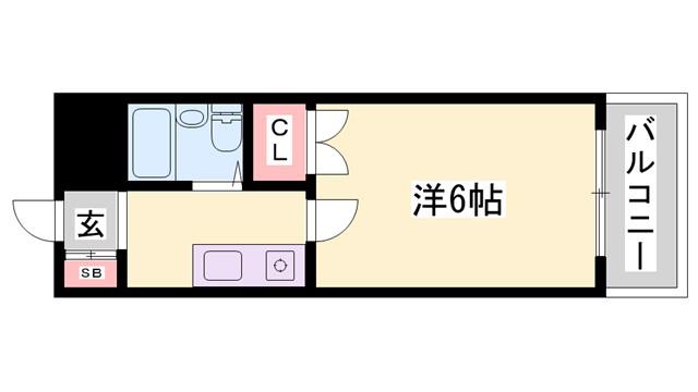 グランドコーポKS(1K/7階)の間取り写真