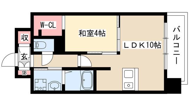 プレサンス丸の内レジデンス(1LDK/6階)の間取り写真