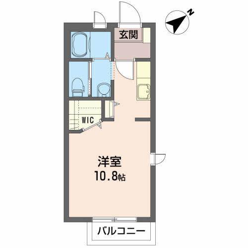 グラン・セレッソD(ワンルーム/2階)の間取り写真