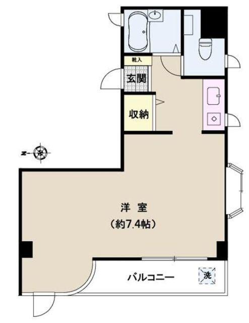KT本郷(ワンルーム/2階)の間取り写真