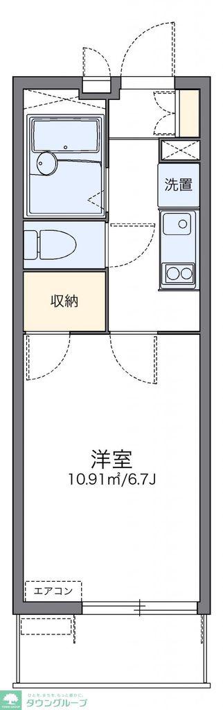 レオパレスディン(1K/2階)の間取り写真