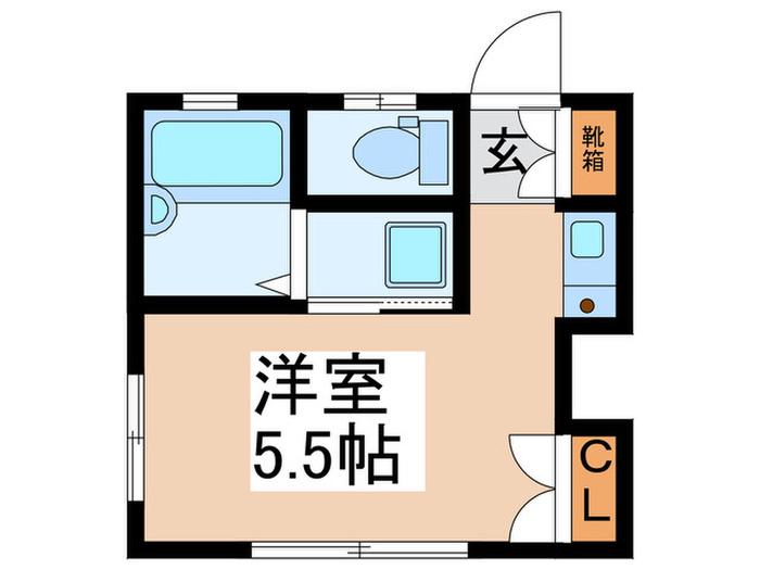 新橋プレイス(ワンルーム/1階)の間取り写真