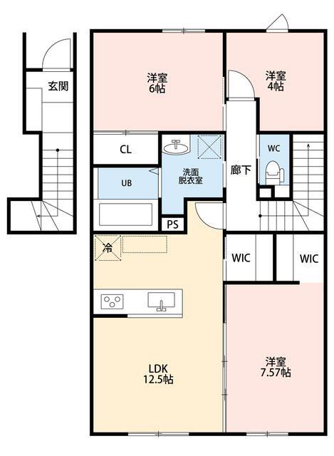LE BONHEUR(3LDK/2階)の間取り写真