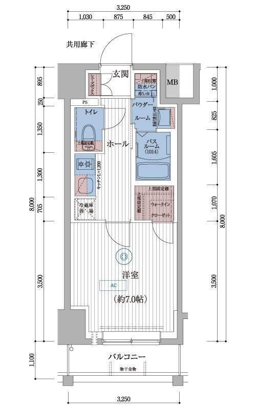 ESTEM COURT KAMEIDO TOKYO イースト(1K/15階)の間取り写真