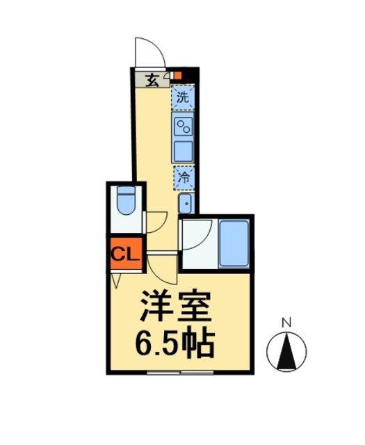 グランヴァリエ西小岩(1K/1階)の間取り写真