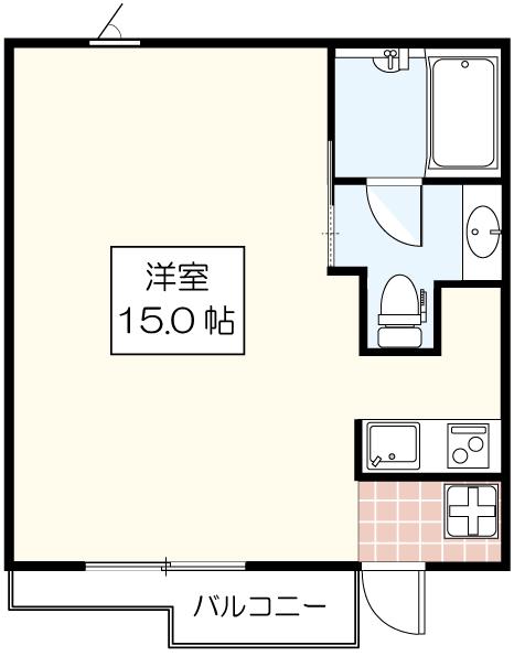メゾン アズール(1K/1階)の間取り写真
