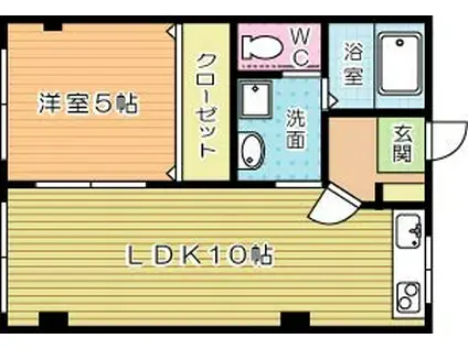 NAKAI.M(1LDK/1階)の間取り写真