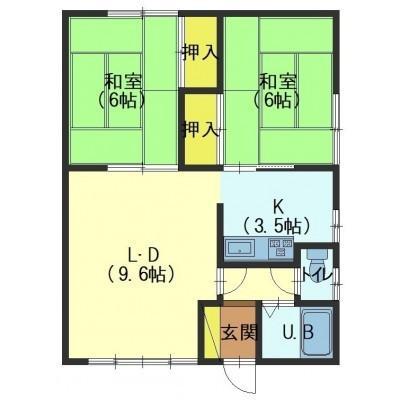 コーポラスV1(2LDK/2階)の間取り写真
