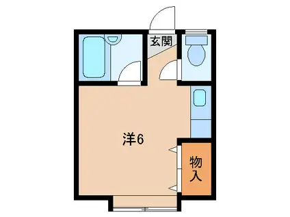 コーポ紀ノ川(ワンルーム/2階)の間取り写真
